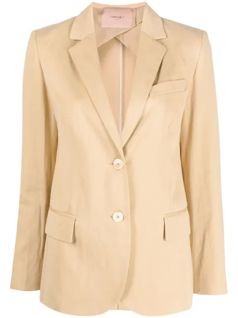 TWINSET single-breasted tailored blazer Neutrals 231TP2540
