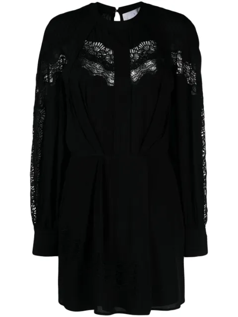 IRO Belinda lace-trim dress Black WP33BELINDA