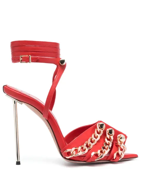 HARDOT 120mm chain-link detail sandals Red HQHER12R