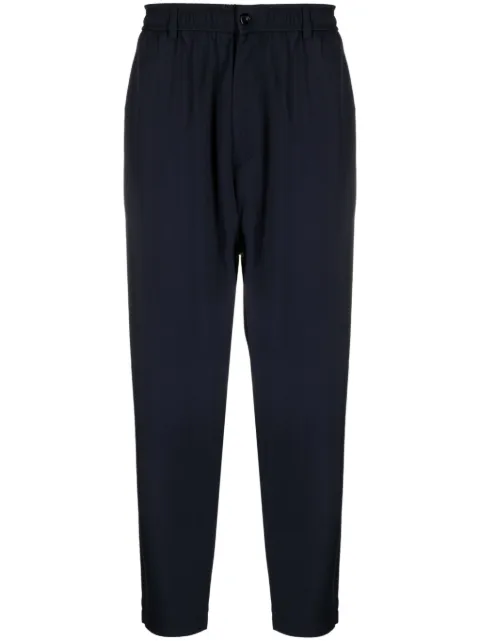 4SDESIGNS elasticated-waistband tapered trousers Blue 2450966