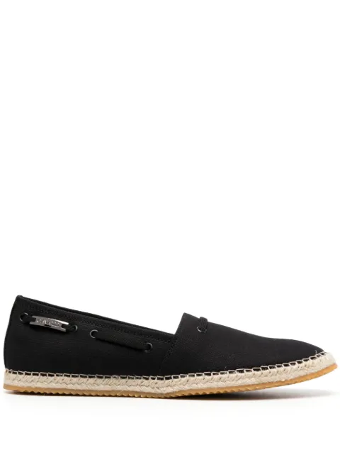 Roberto Cavalli logo-plaque flat espadrilles Black 18767