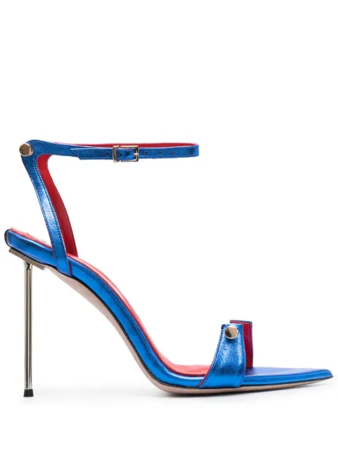 HARDOT 125mm bar-pin detail sandals Blue HHER12B