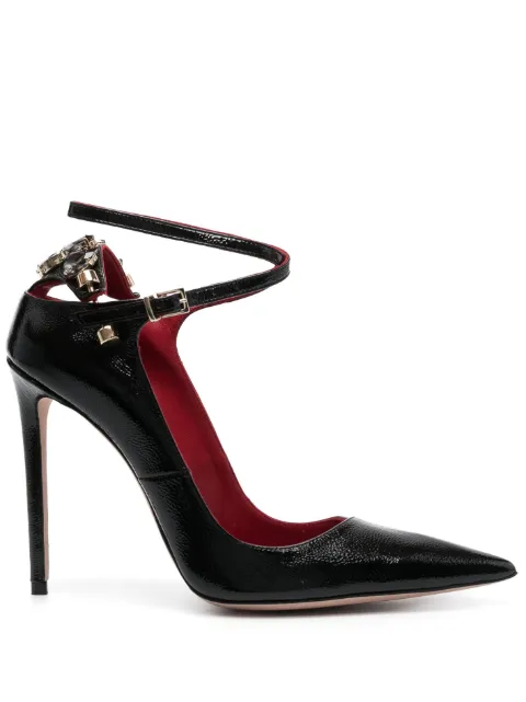 HARDOT 125mm gem-embellished pumps Black HBRAZ11B