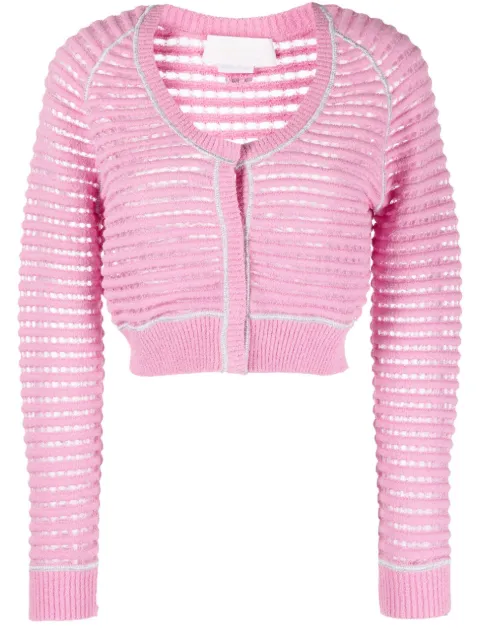 Genny knitted short jacket Pink 74AAF836CMT07