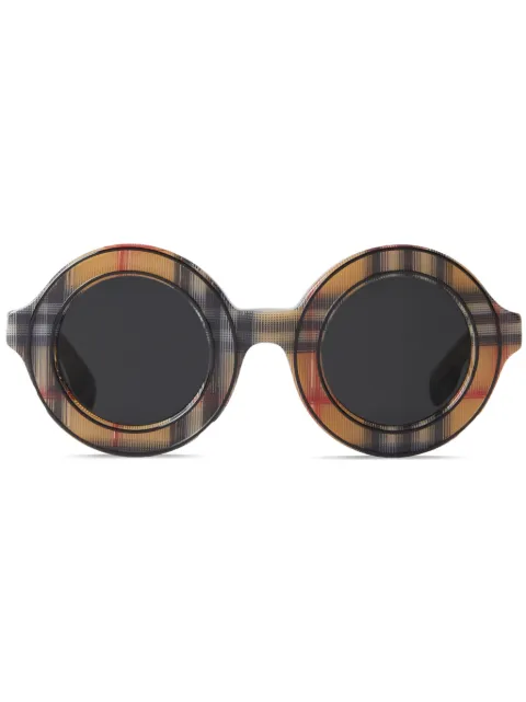 Burberry Eyewear Vintage Check-pattern round-frame sunglasses Brown 4083016