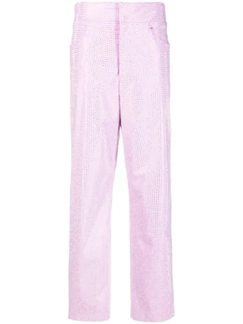 Giuseppe Di Morabito crystal-embellishment trousers Purple SS23061PAC237