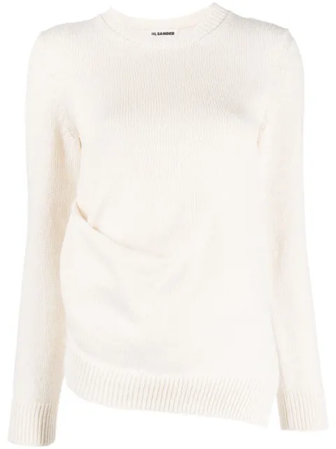 Jil Sander fine-knit long-sleeve jumper Neutrals J03GP0103J15118