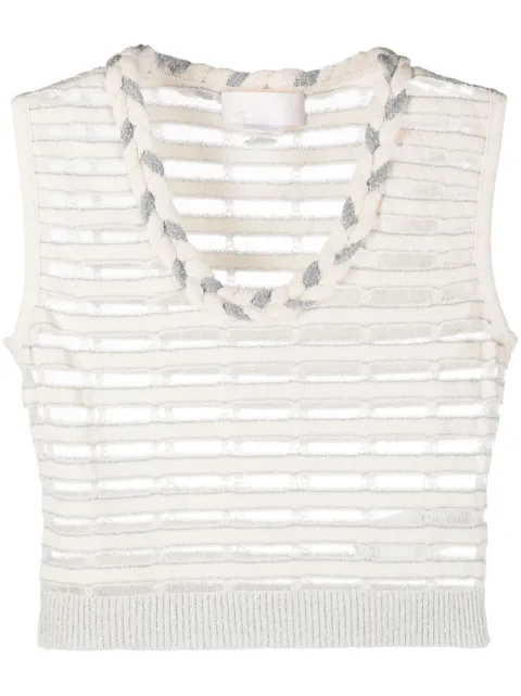 Genny cut-out detail top Neutrals 74AAF822CMT06