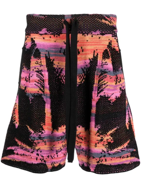 Laneus printed bermuda shorts Black BRU502