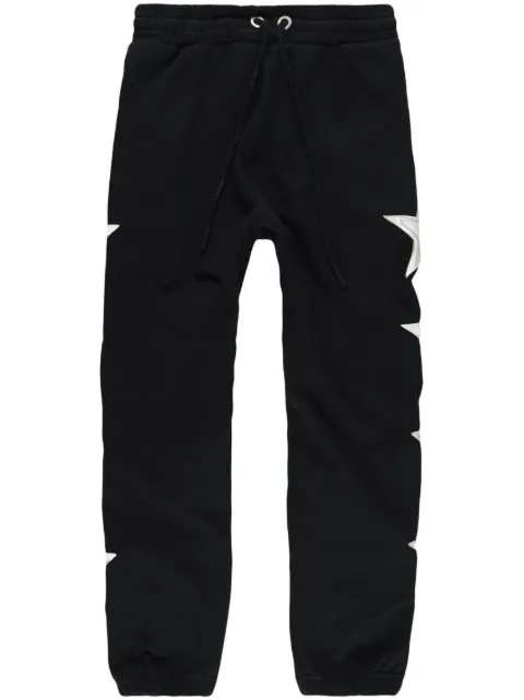 Palm Angels star-patch cotton track pants Black PMCH011S23FLE0051001