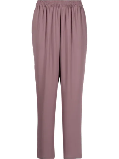 Gianluca Capannolo elasticated-waistband tapered trousers Purple 23EP426800