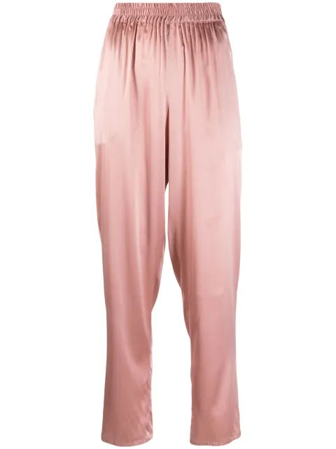 Gianluca Capannolo Mila cropped satin trousers Pink 23EP426500