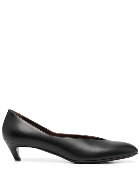 The Row calf-leather kitten-heel pumps Black F1353L60