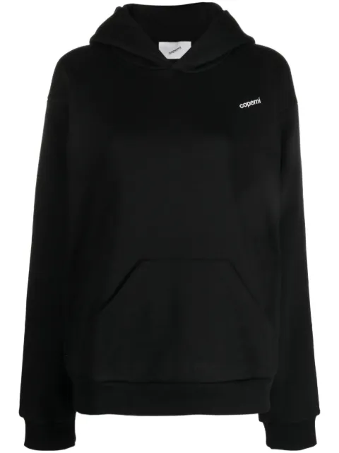 Coperni logo-print long-sleeved hoodie Black COPJS15BIS523BLACKXS