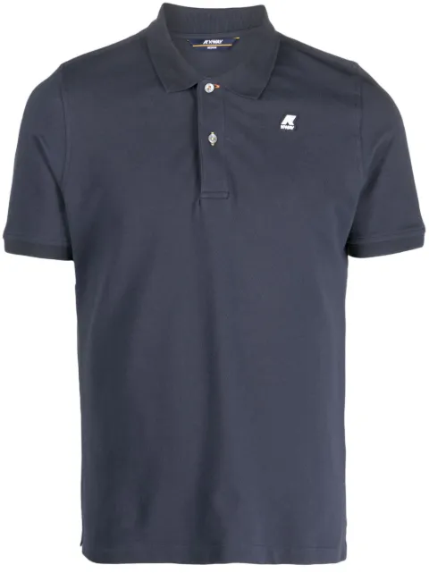 K-Way logo-patch polo shirt Blue K7121MW