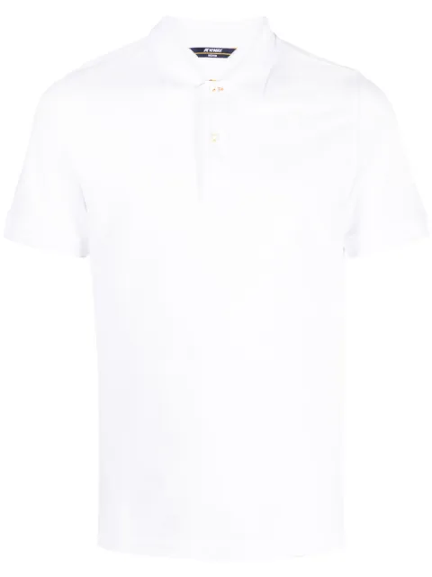 K-Way logo-patch polo shirt White K7121MW