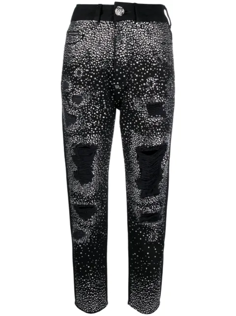Philipp Plein crystal-embellished boyfriend jeans Black FACCWDT2262PDE004N