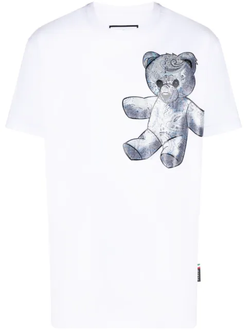Philipp Plein Teddy Bear paisley-print T-shirt Blue FACCMTK6553PJY002N