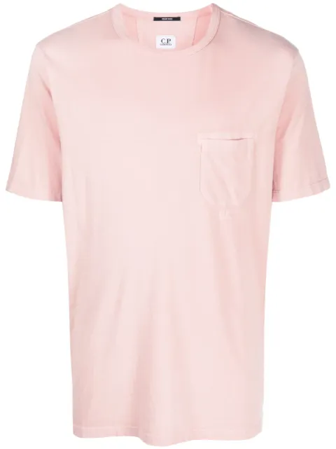 C.P. Company logo-print cotton T-shirt Pink 14CMTS182A005431R