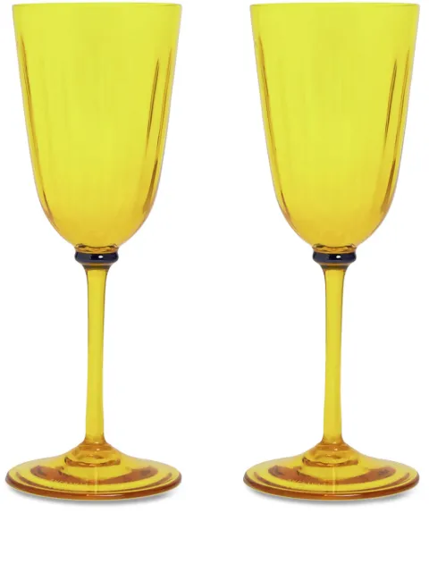 La DoubleJ Rainbow Murano wine glasses (set of 2) Yellow GLA0020MUR001YEL0001