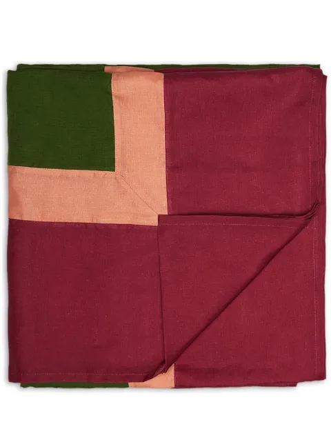 La DoubleJ Rainbow linen tablecloth Green TBC0003LIN006RAI0024