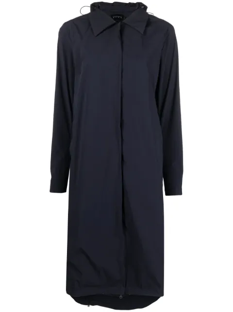 JOHANNA PARV classic-collar hooded trench coat Blue JPSS23DJ0113