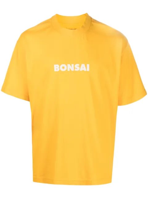 Bonsai logo-print T-shirt Orange TS001001