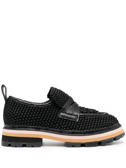 Ash Genial textured leather loafers Black GENIALINTR01092