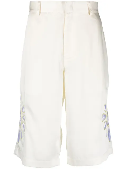 BLUEMARBLE embroidered satin shorts Neutrals SP07PL1910A23