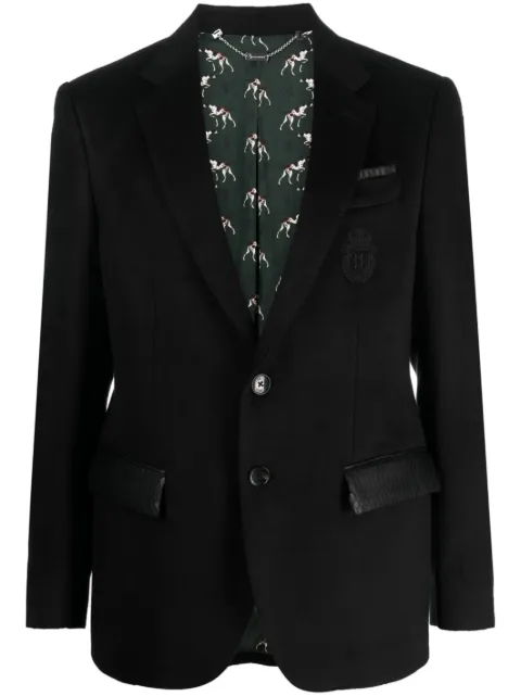 Billionaire single-breasted silk blazer Black WACCMRF1697BTE059N