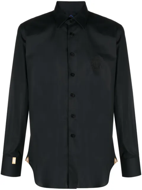 Billionaire embroidered-logo shirt Black WACCMRP2047BTE004N