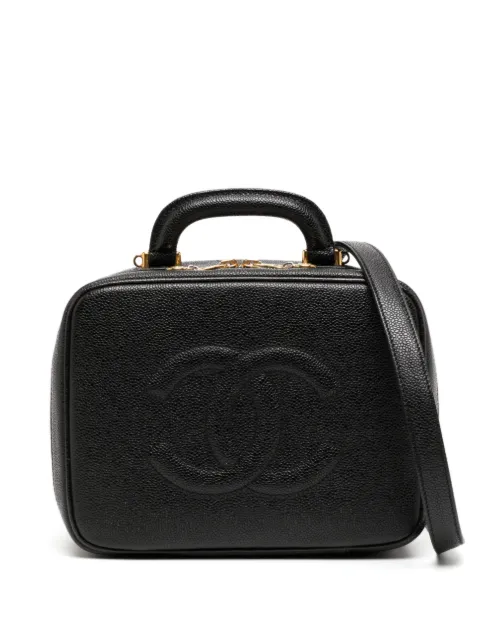 CHANEL Pre-Owned 1998 CC vanity two-way handbag Black 5495013