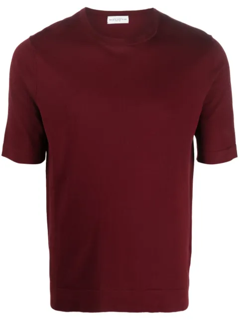 Ballantyne round neck cotton T-shirt Red B2W02518C23