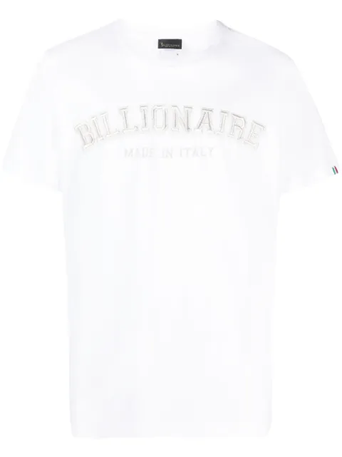 Billionaire embroidered-logo T-shirt White WACCMTK6484BTE014N