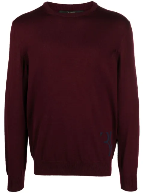 Billionaire monogram-embroidered knitted jumper Red WACCMKO1279BKN001N