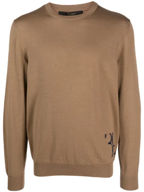 Billionaire monogram-embroidered knitted jumper Neutrals WACCMKO1279BKN001N