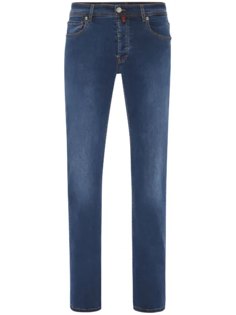 Billionaire logo-patch straight-leg jeans Blue WACCMDT3588BTE001N