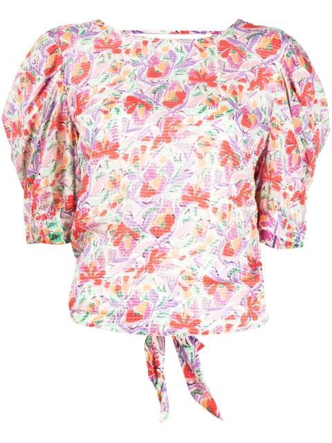 Ba&Sh open-back tie-fastening blouse Purple 1E23AMAE