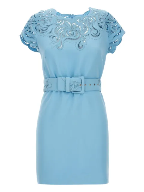 Ermanno Scervino embroidered belted mini dress Blue D422Q359CCILM