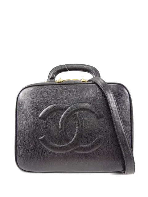 CHANEL Pre-Owned 1997 CC logo-embossed two-way vanity bag Black 4505839