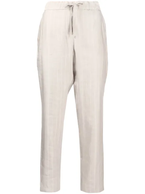 Lorena Antoniazzi striped slim-cut trousers Neutrals E2348PA80D4250