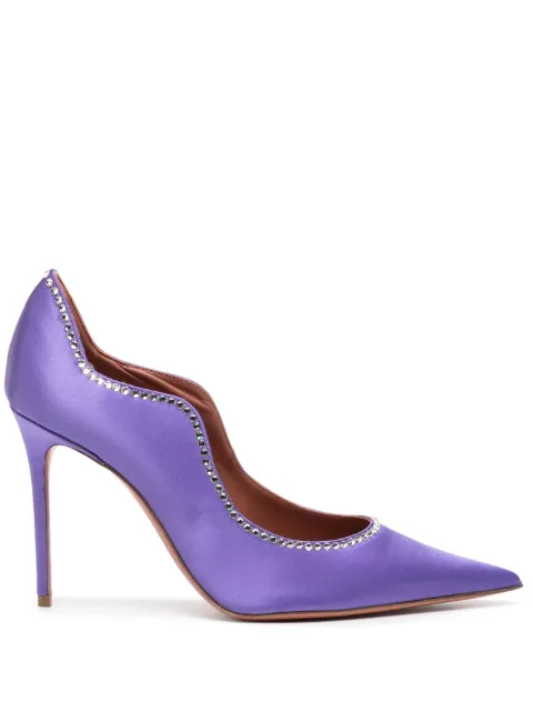 Amina Muaddi Romy pointed-toe pumps Purple ROMYCRYSPUMPF