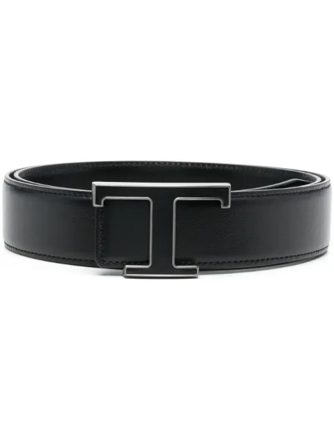 Tod's logo-buckle leather belt Black XCMCQR55108RJV