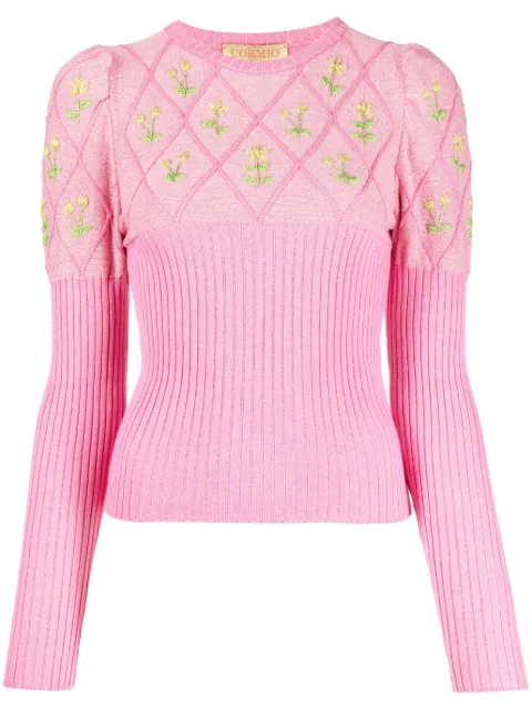 CORMIO long-sleeve knitted top Pink OMA12