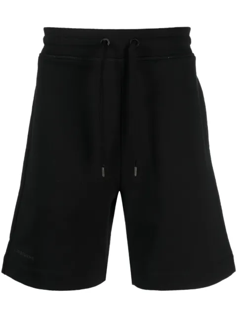 Canada Goose logo-print cotton track shorts Black 7407M
