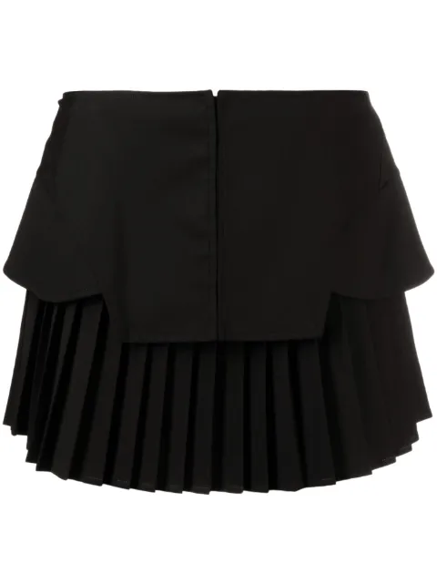 ANDREĀDAMO corset-detail pleated miniskirt Black ADPF23SK06343473