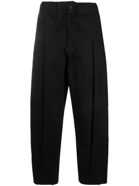 SAGE NATION box-pleat wide-leg trousers Black S011
