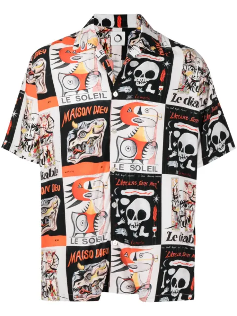Endless Joy graphic-print short-sleeve shirt White SS23TAROTSS