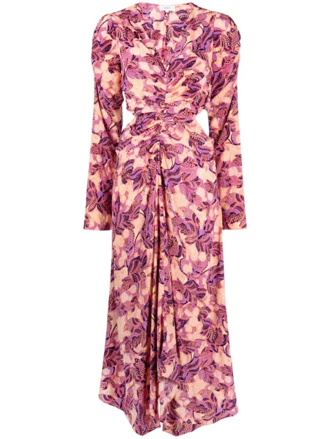 A.L.C. Mona floral-print flared dress Pink 6DRES01878