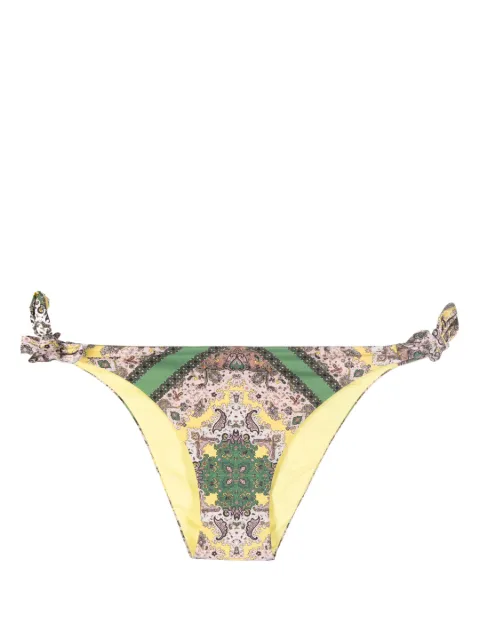 TWINSET paisley-print bikini bottoms Green 231LMMV88